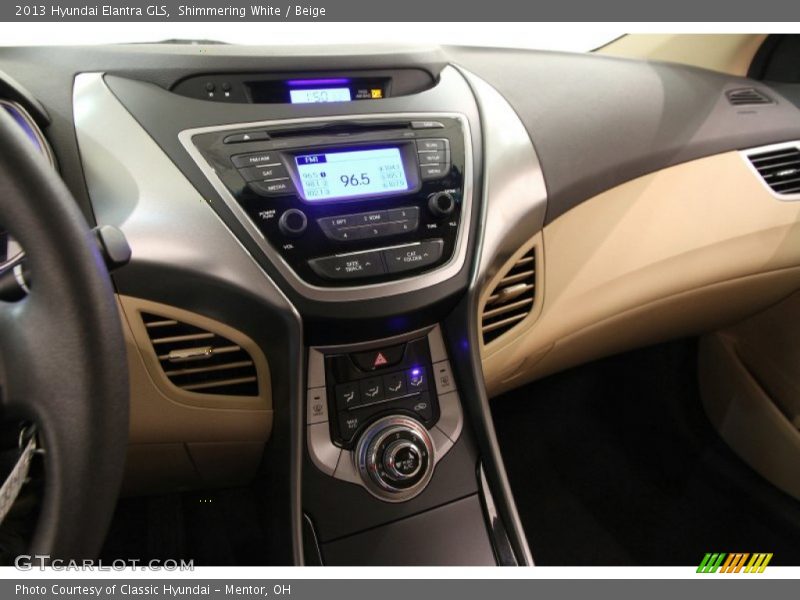 Shimmering White / Beige 2013 Hyundai Elantra GLS