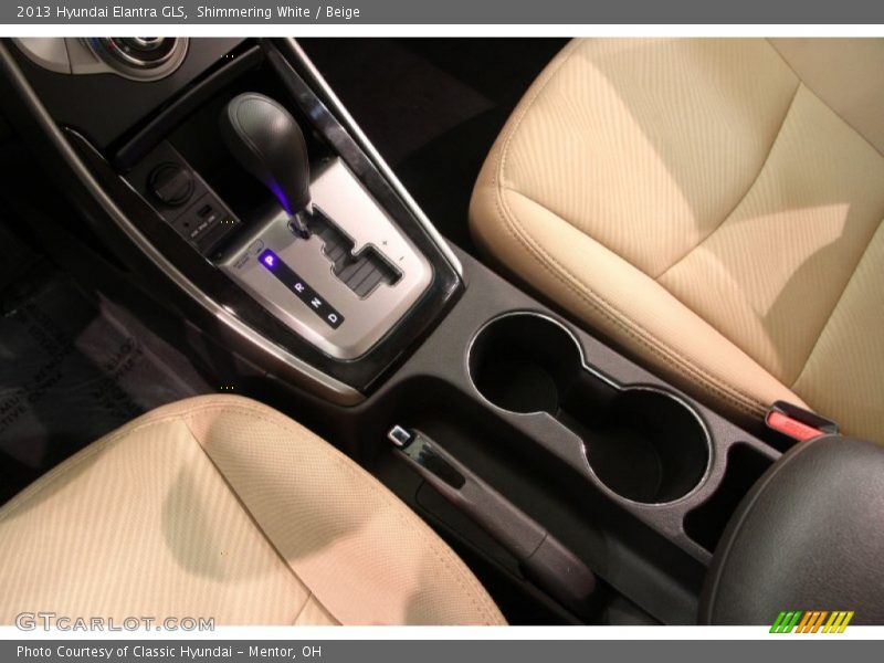 Shimmering White / Beige 2013 Hyundai Elantra GLS