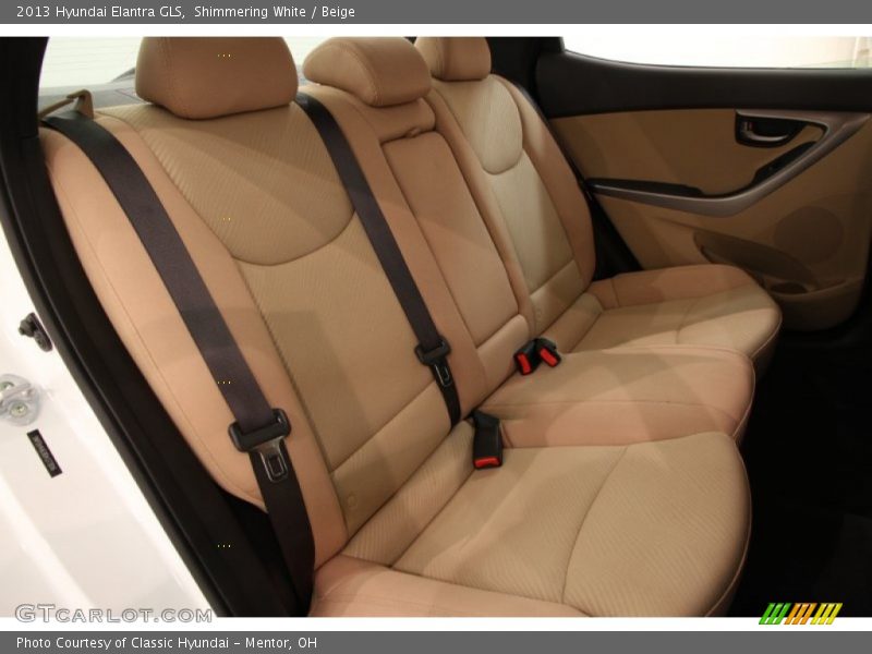 Shimmering White / Beige 2013 Hyundai Elantra GLS