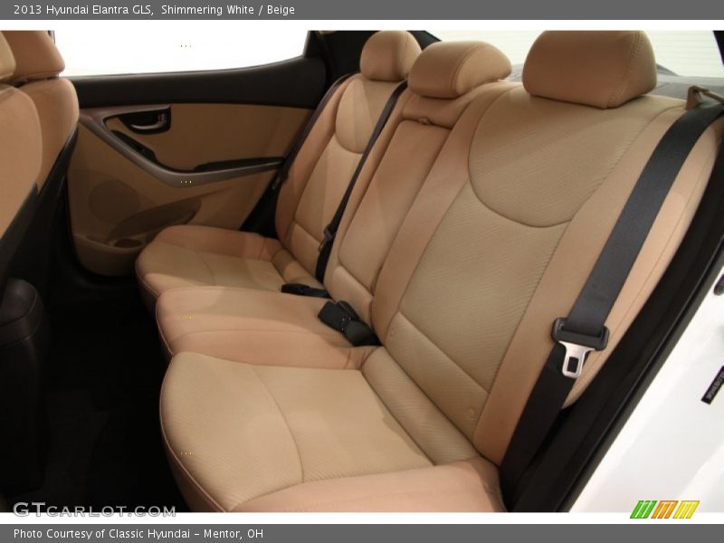 Shimmering White / Beige 2013 Hyundai Elantra GLS