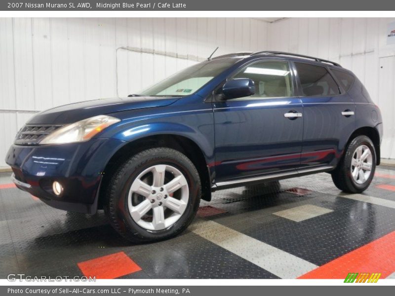 Midnight Blue Pearl / Cafe Latte 2007 Nissan Murano SL AWD