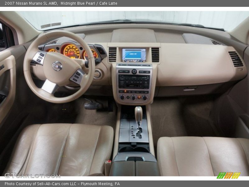 Midnight Blue Pearl / Cafe Latte 2007 Nissan Murano SL AWD