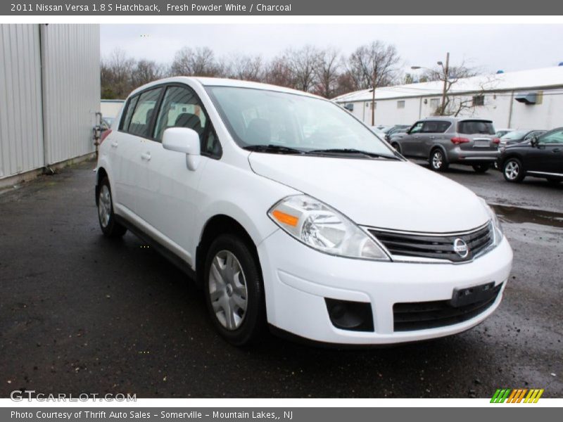 Fresh Powder White / Charcoal 2011 Nissan Versa 1.8 S Hatchback