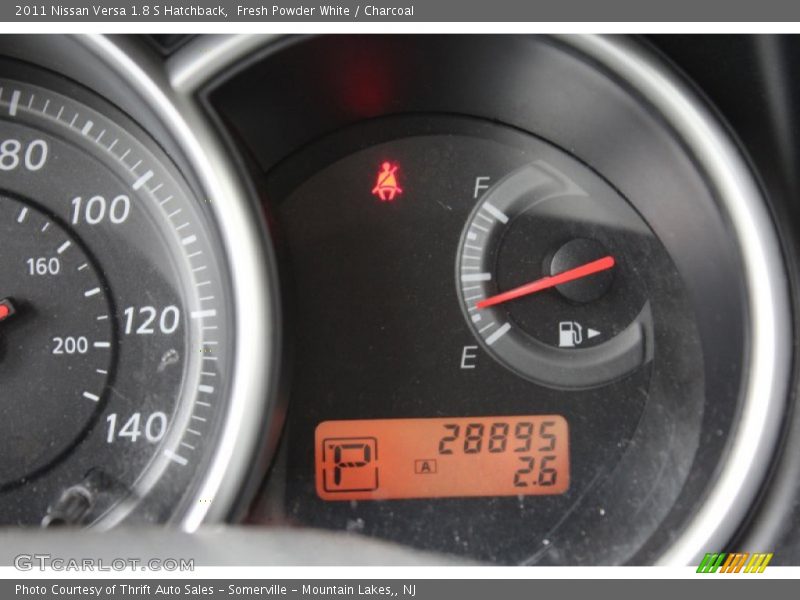 Fresh Powder White / Charcoal 2011 Nissan Versa 1.8 S Hatchback