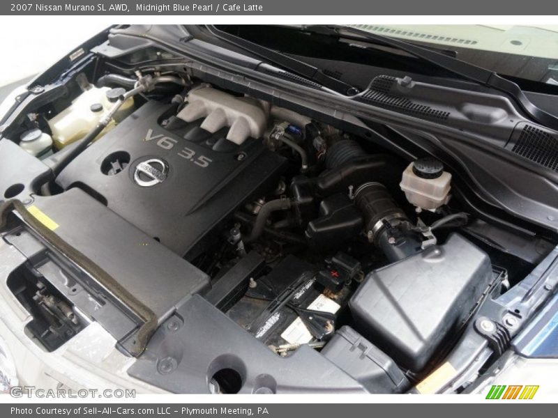 Midnight Blue Pearl / Cafe Latte 2007 Nissan Murano SL AWD
