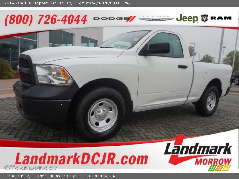 Bright White / Black/Diesel Gray 2014 Ram 1500 Express Regular Cab