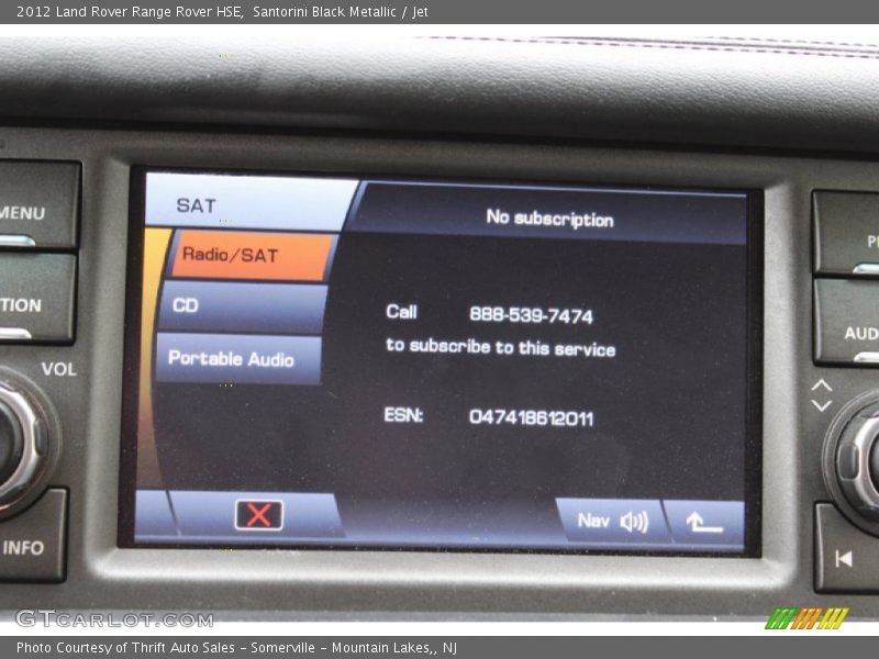 Santorini Black Metallic / Jet 2012 Land Rover Range Rover HSE