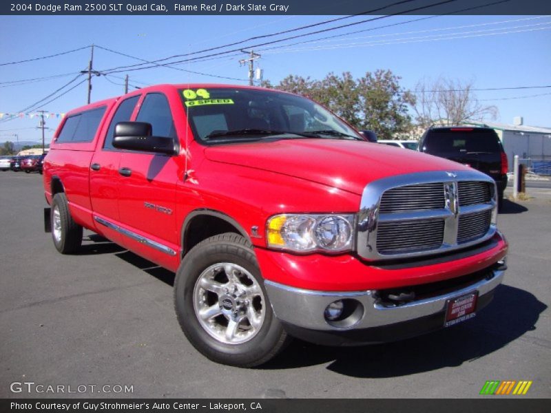 Flame Red / Dark Slate Gray 2004 Dodge Ram 2500 SLT Quad Cab