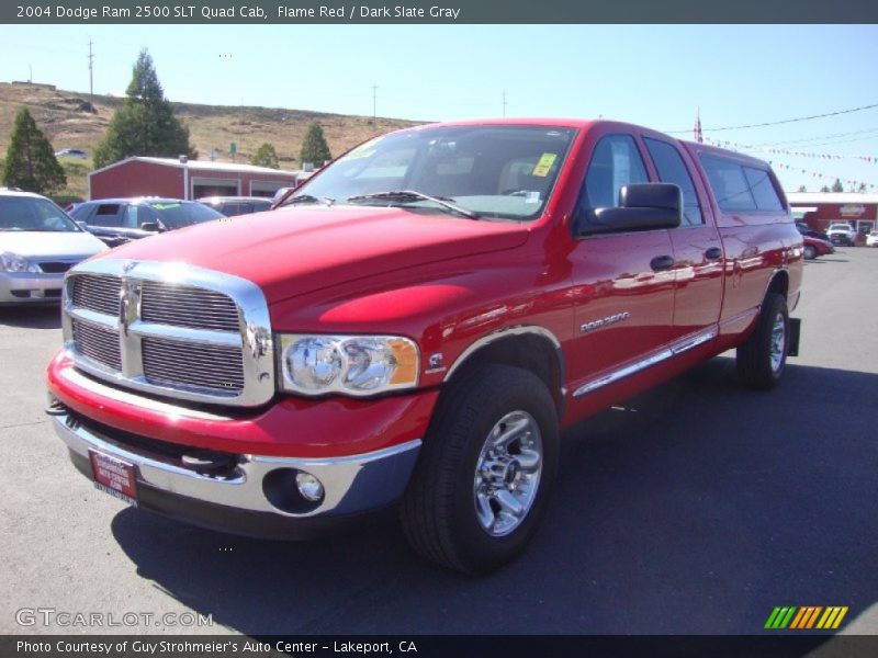 Flame Red / Dark Slate Gray 2004 Dodge Ram 2500 SLT Quad Cab