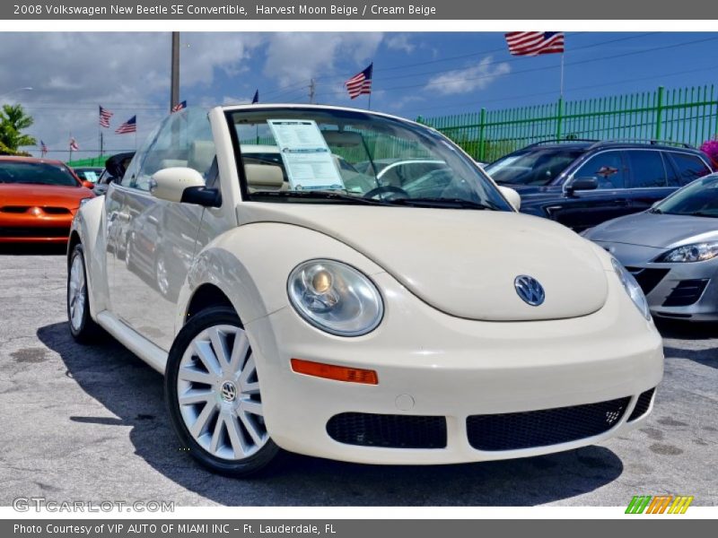 Harvest Moon Beige / Cream Beige 2008 Volkswagen New Beetle SE Convertible