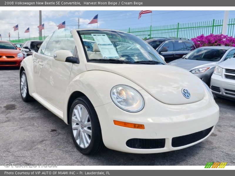 Harvest Moon Beige / Cream Beige 2008 Volkswagen New Beetle SE Convertible