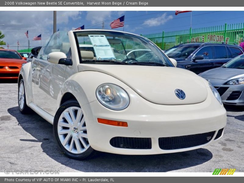 Harvest Moon Beige / Cream Beige 2008 Volkswagen New Beetle SE Convertible