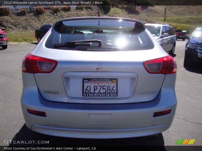 Apex Silver Metallic / Black 2010 Mitsubishi Lancer Sportback GTS