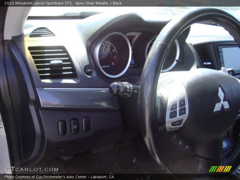 Apex Silver Metallic / Black 2010 Mitsubishi Lancer Sportback GTS