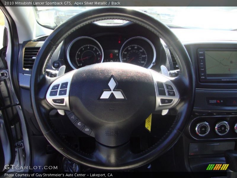 Apex Silver Metallic / Black 2010 Mitsubishi Lancer Sportback GTS