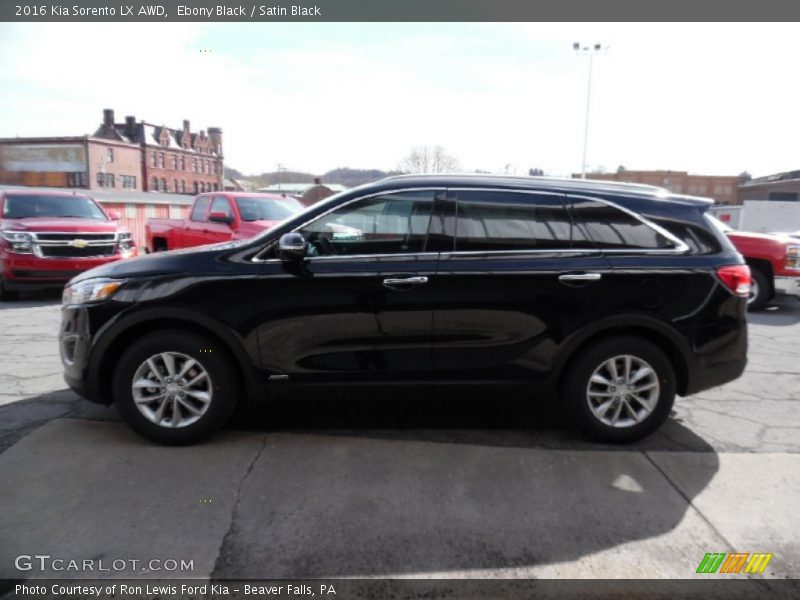 Ebony Black / Satin Black 2016 Kia Sorento LX AWD