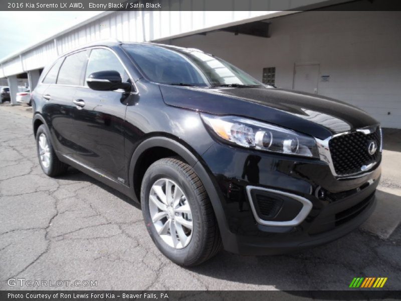 Ebony Black / Satin Black 2016 Kia Sorento LX AWD
