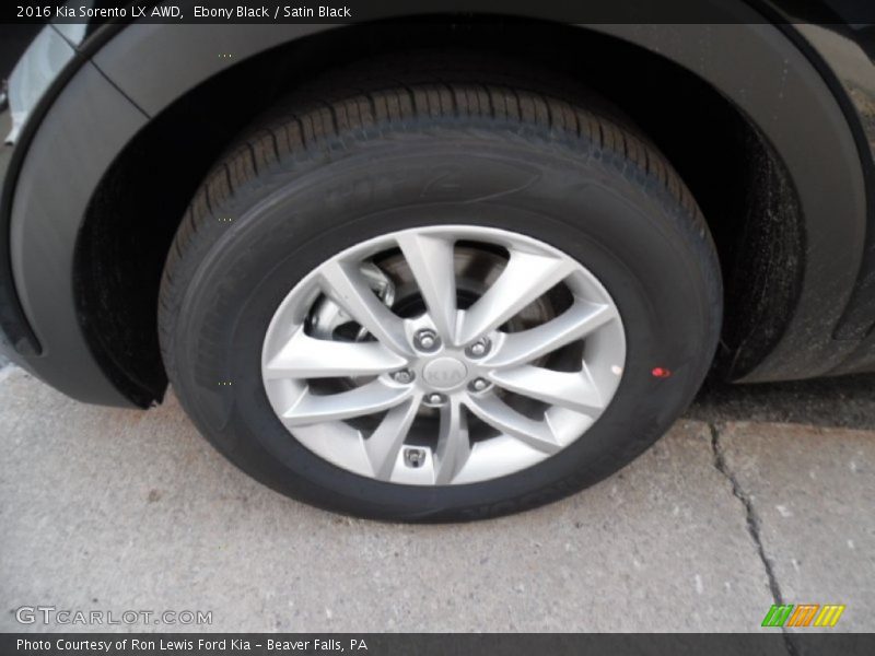 Ebony Black / Satin Black 2016 Kia Sorento LX AWD