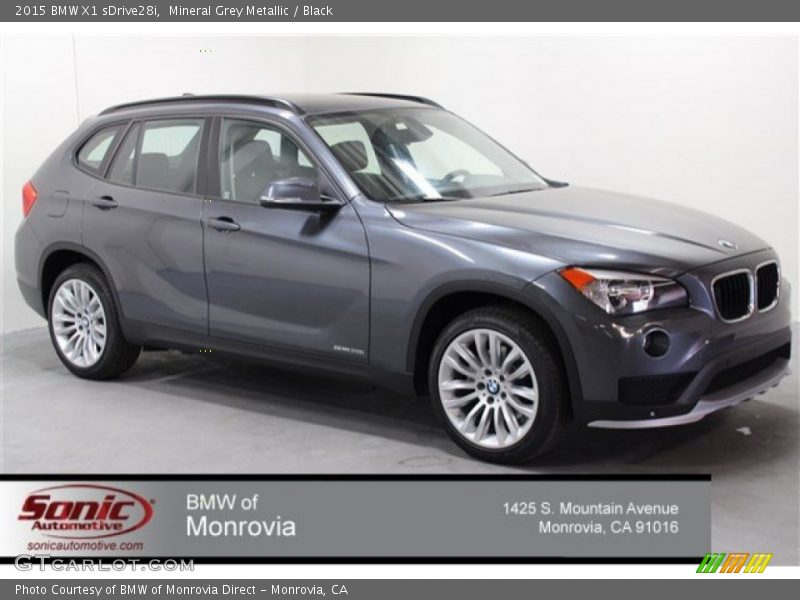 Mineral Grey Metallic / Black 2015 BMW X1 sDrive28i