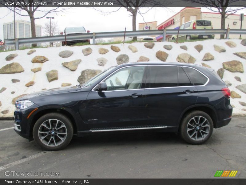 Imperial Blue Metallic / Ivory White 2014 BMW X5 xDrive35i