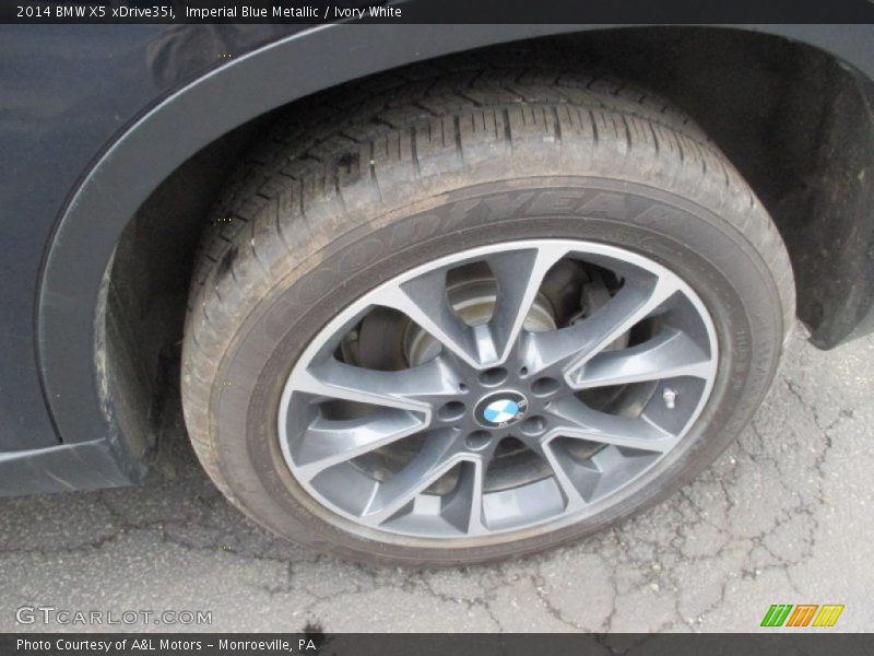 Imperial Blue Metallic / Ivory White 2014 BMW X5 xDrive35i