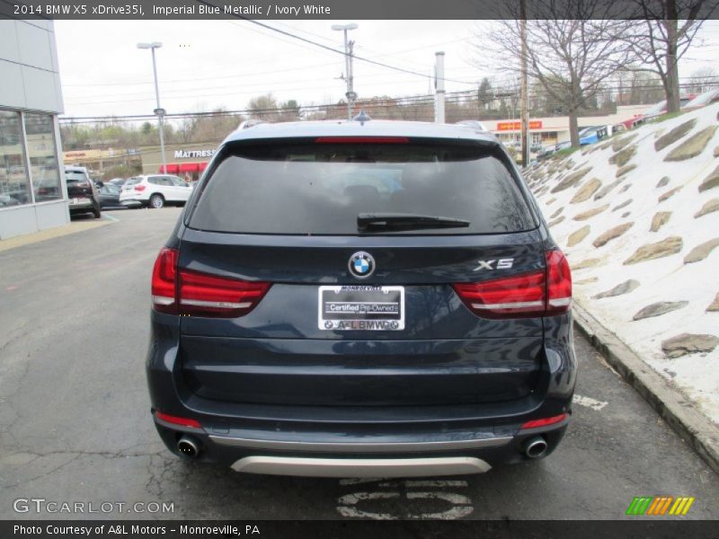 Imperial Blue Metallic / Ivory White 2014 BMW X5 xDrive35i