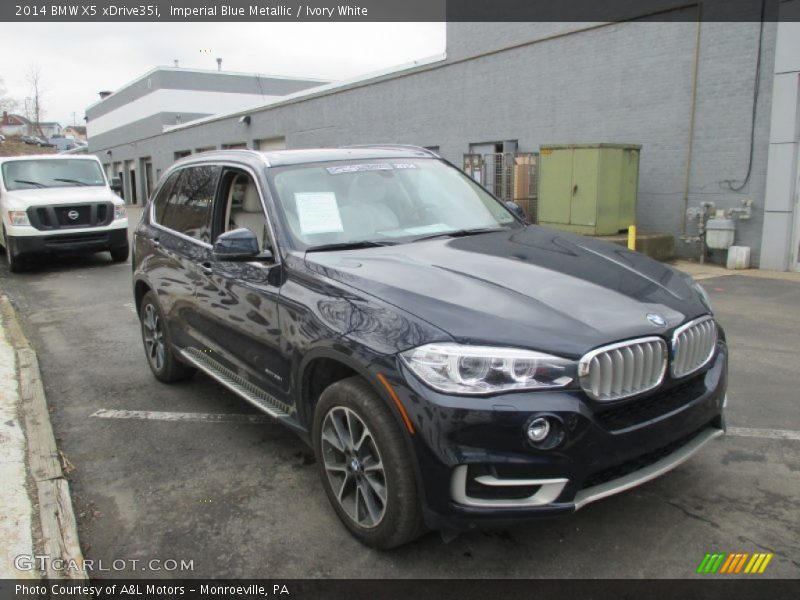 Imperial Blue Metallic / Ivory White 2014 BMW X5 xDrive35i