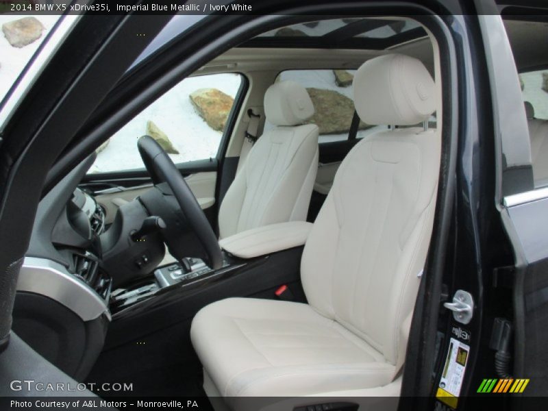 Imperial Blue Metallic / Ivory White 2014 BMW X5 xDrive35i