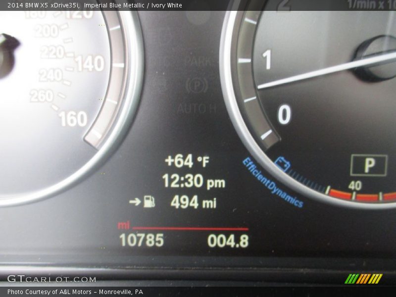 Imperial Blue Metallic / Ivory White 2014 BMW X5 xDrive35i
