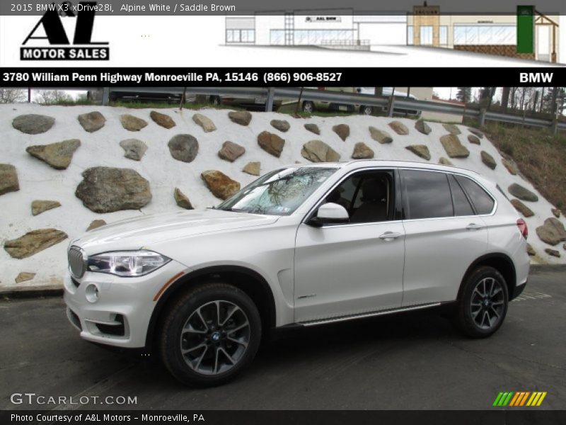Alpine White / Saddle Brown 2015 BMW X3 xDrive28i