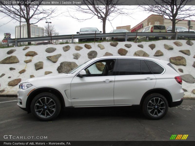 Alpine White / Saddle Brown 2015 BMW X3 xDrive28i