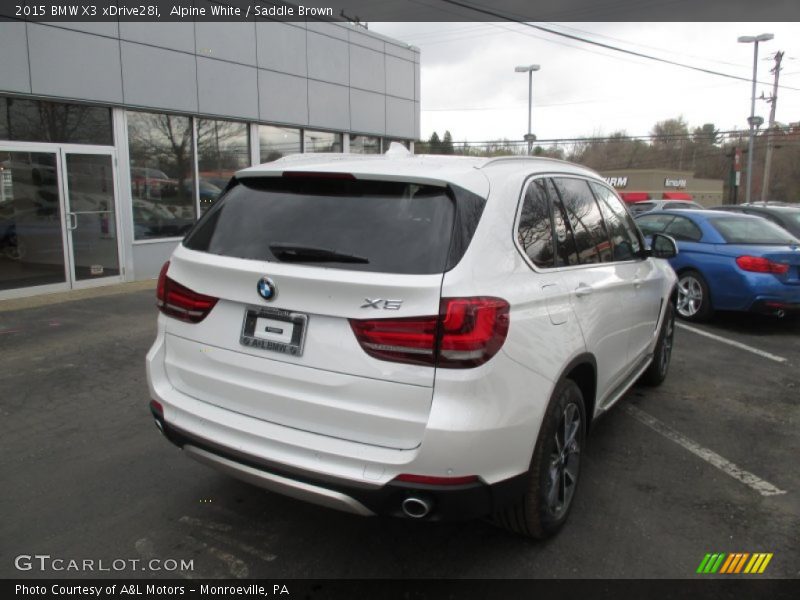 Alpine White / Saddle Brown 2015 BMW X3 xDrive28i