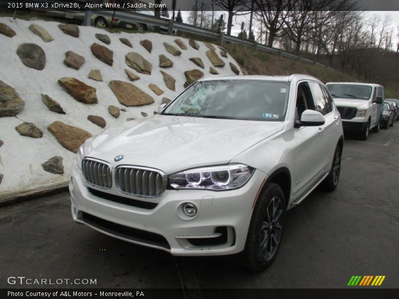 Alpine White / Saddle Brown 2015 BMW X3 xDrive28i