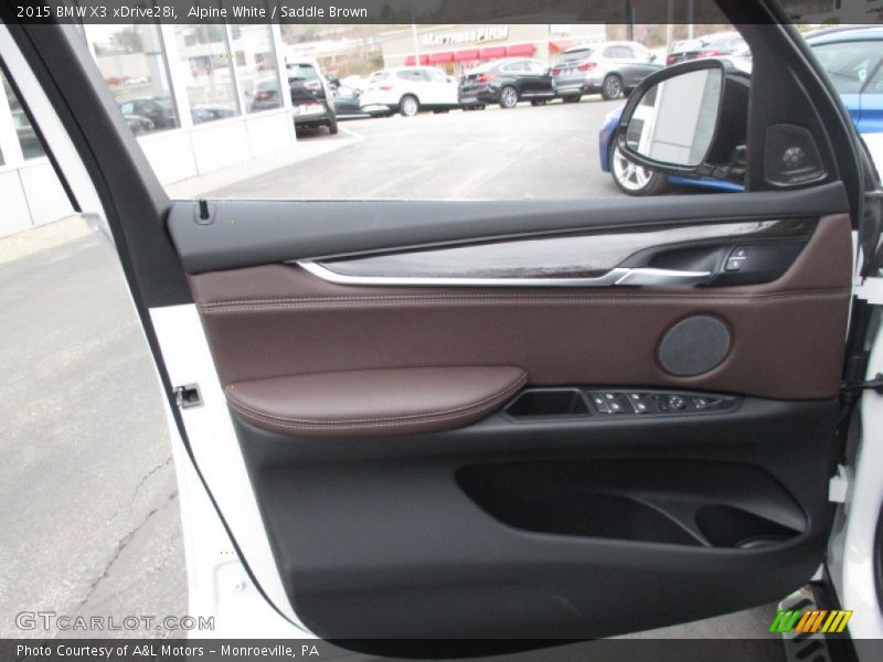 Alpine White / Saddle Brown 2015 BMW X3 xDrive28i