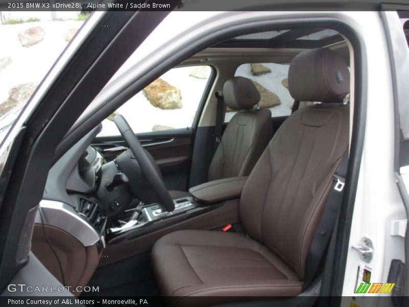 Alpine White / Saddle Brown 2015 BMW X3 xDrive28i