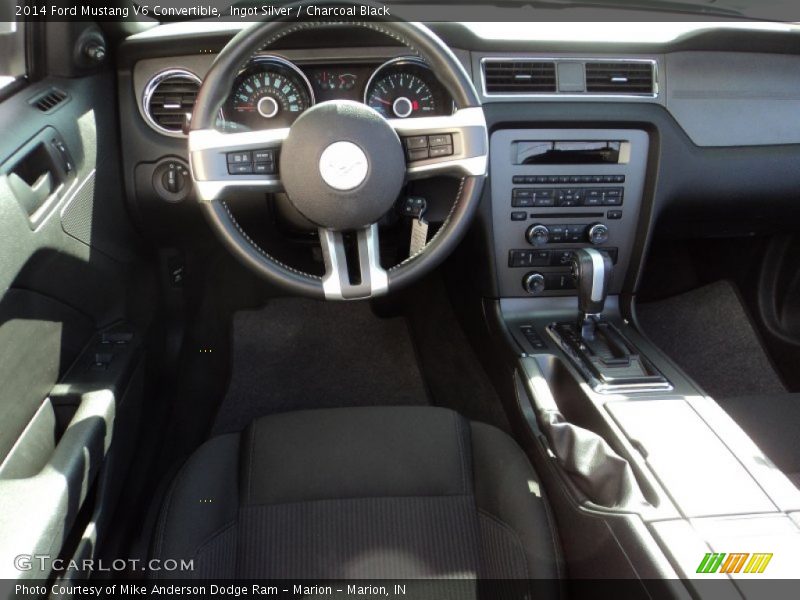 Ingot Silver / Charcoal Black 2014 Ford Mustang V6 Convertible