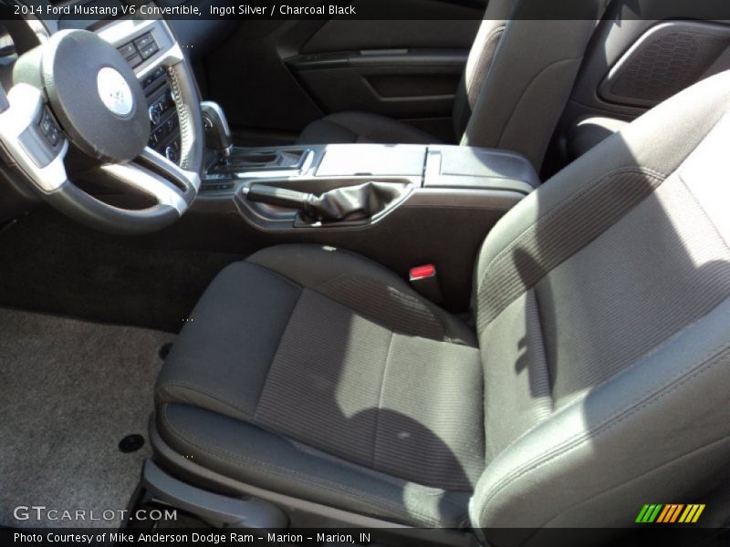 Ingot Silver / Charcoal Black 2014 Ford Mustang V6 Convertible
