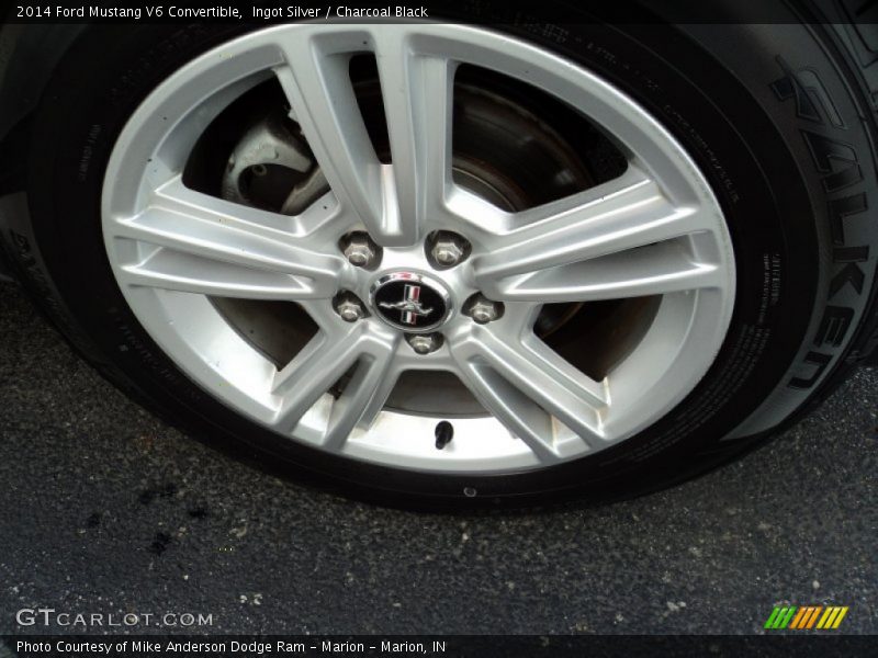 Ingot Silver / Charcoal Black 2014 Ford Mustang V6 Convertible