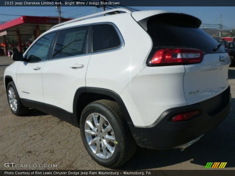 Bright White / Indigo Blue/Brown 2015 Jeep Cherokee Limited 4x4