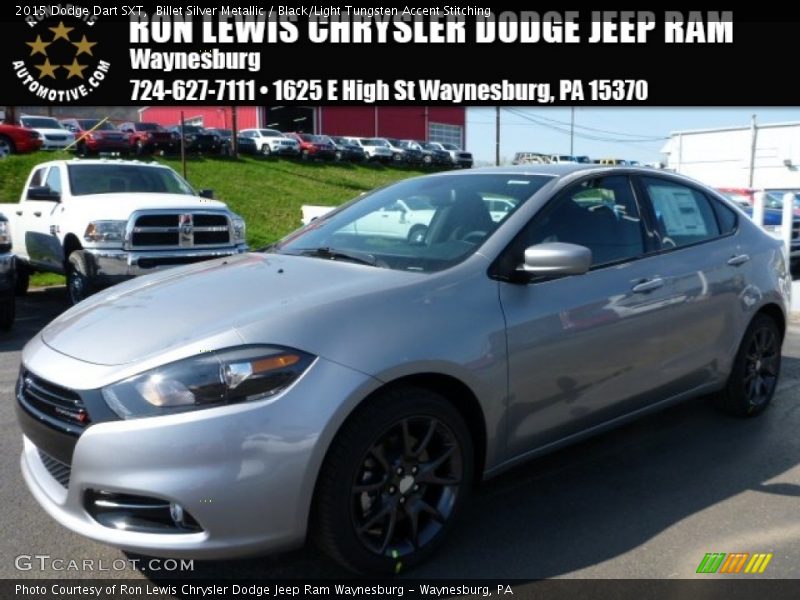 Billet Silver Metallic / Black/Light Tungsten Accent Stitching 2015 Dodge Dart SXT