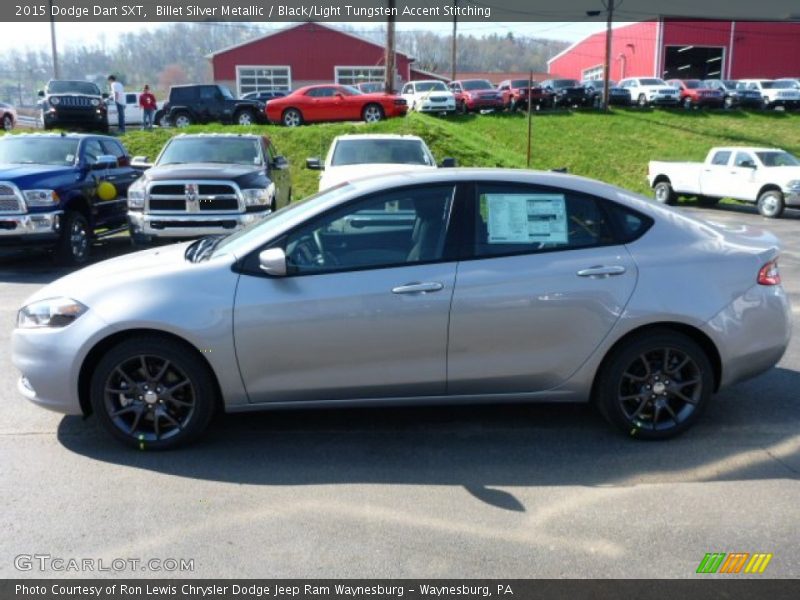 Billet Silver Metallic / Black/Light Tungsten Accent Stitching 2015 Dodge Dart SXT