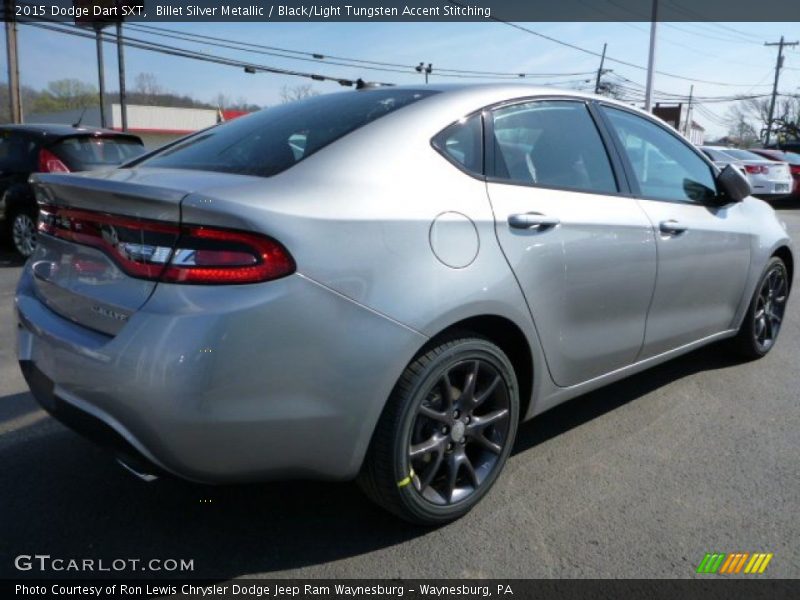 Billet Silver Metallic / Black/Light Tungsten Accent Stitching 2015 Dodge Dart SXT