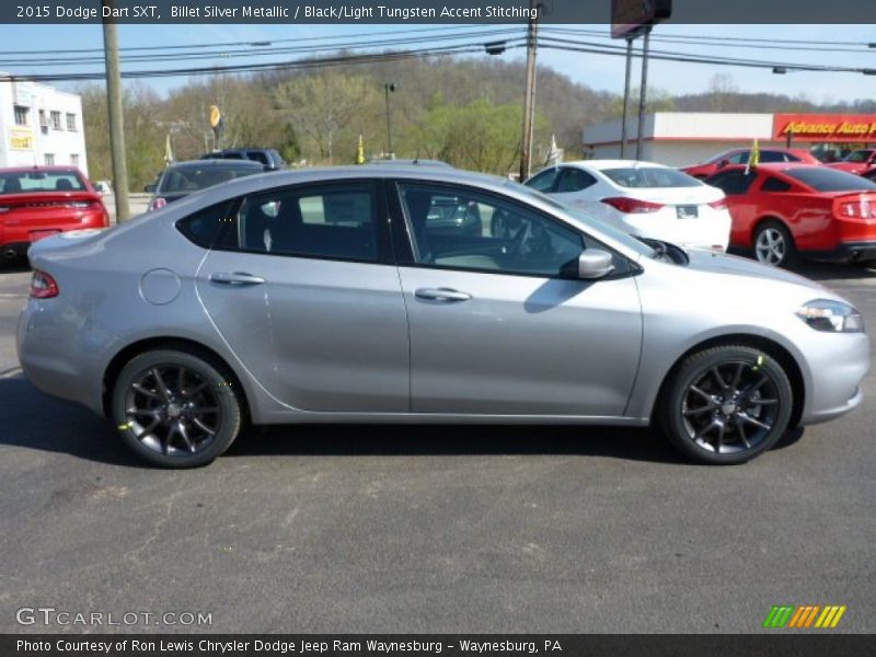 Billet Silver Metallic / Black/Light Tungsten Accent Stitching 2015 Dodge Dart SXT