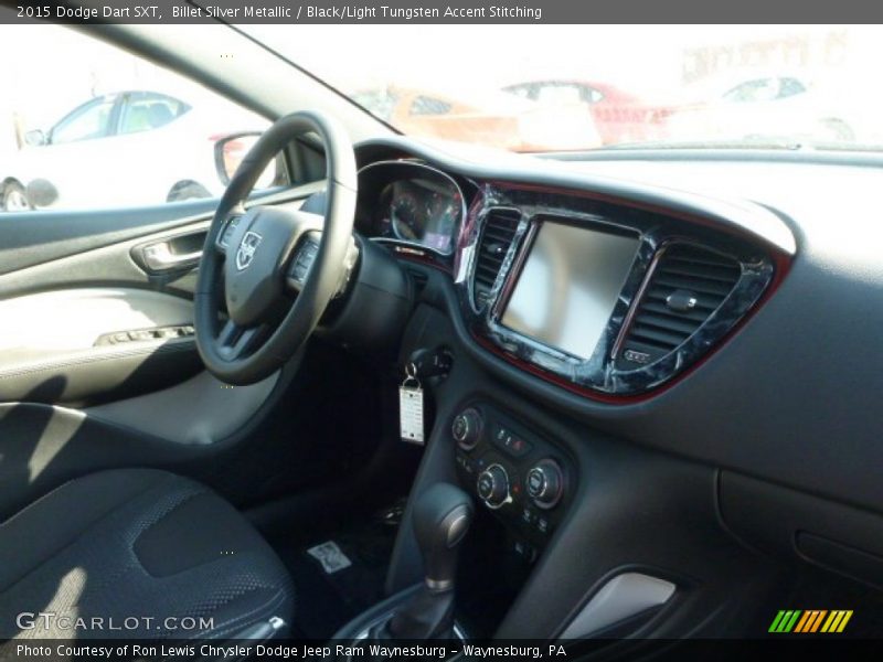 Billet Silver Metallic / Black/Light Tungsten Accent Stitching 2015 Dodge Dart SXT