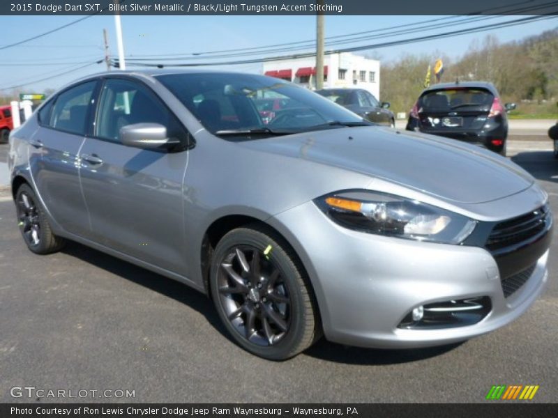 Billet Silver Metallic / Black/Light Tungsten Accent Stitching 2015 Dodge Dart SXT