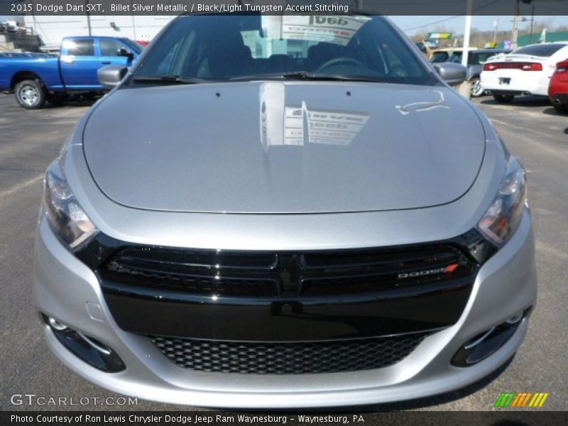 Billet Silver Metallic / Black/Light Tungsten Accent Stitching 2015 Dodge Dart SXT