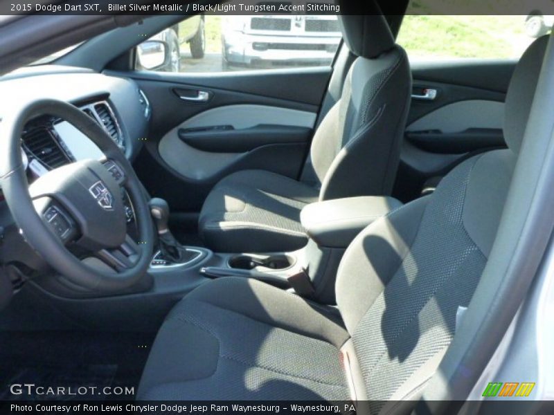 Billet Silver Metallic / Black/Light Tungsten Accent Stitching 2015 Dodge Dart SXT