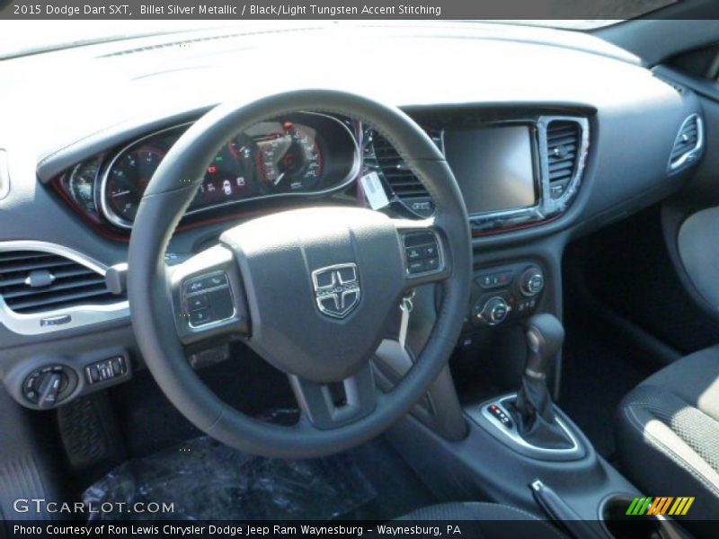 Billet Silver Metallic / Black/Light Tungsten Accent Stitching 2015 Dodge Dart SXT