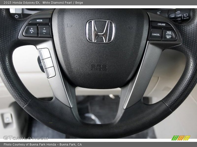 White Diamond Pearl / Beige 2015 Honda Odyssey EX