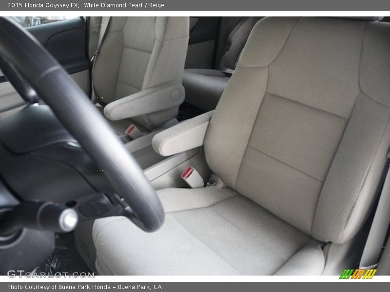 White Diamond Pearl / Beige 2015 Honda Odyssey EX